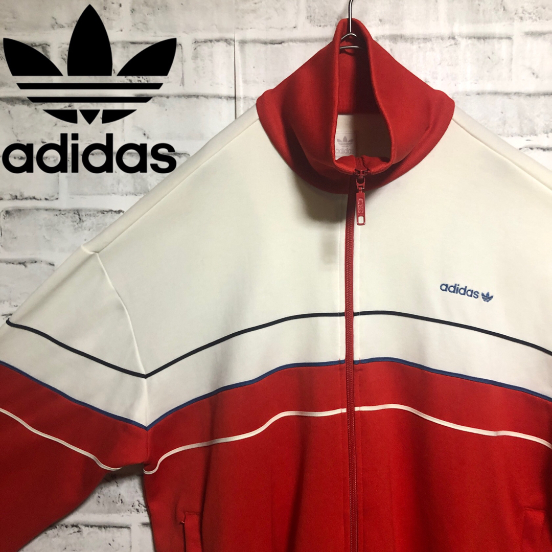 希少XXL⭐️90s adidasトラックジャケット 刺繍vintageベージュ 希少XXL⭐️90s adidasトラックジャケット 刺繍vintageベージュ
