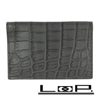 ボッテガヴェネタ(Bottega Veneta)の■未使用■ ボッテガヴェネタ カードケース パスケース クロコ マット グレー 592619 箱 【122989】(名刺入れ/定期入れ)