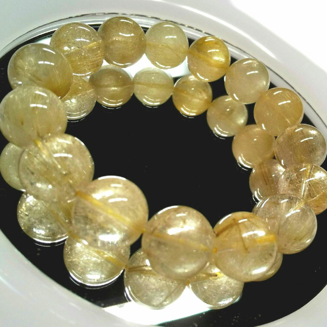 美品☆超透明☆ ゴールドタイチンルチルクォーツ 珠14mm 美品☆超透明☆ ゴールドタイチンルチルクォーツ 珠14mm