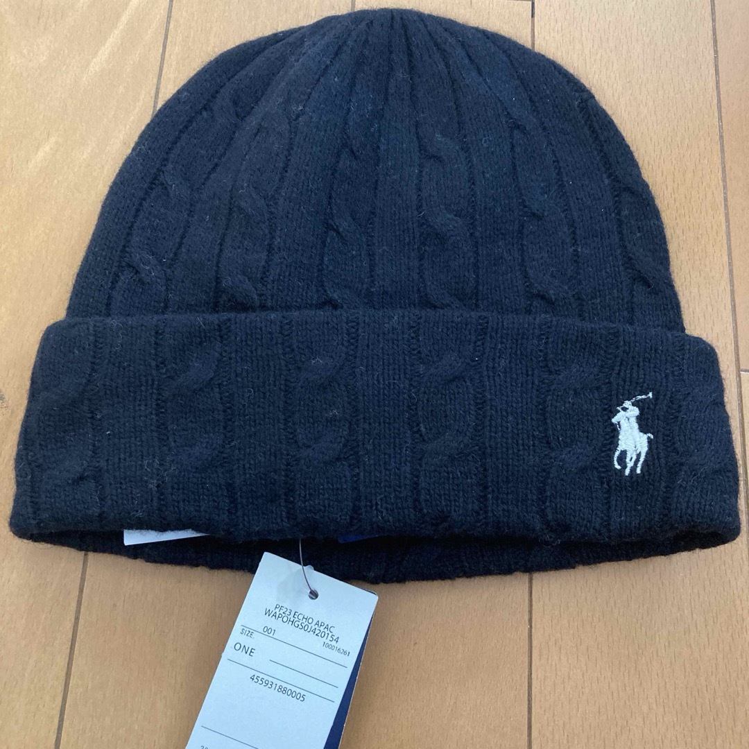 POLO RALPH LAUREN(ポロラルフローレン)のラルフローレンのカシミア入りニット帽　新品　帽子　80％オフ レディースの帽子(ニット帽/ビーニー)の商品写真