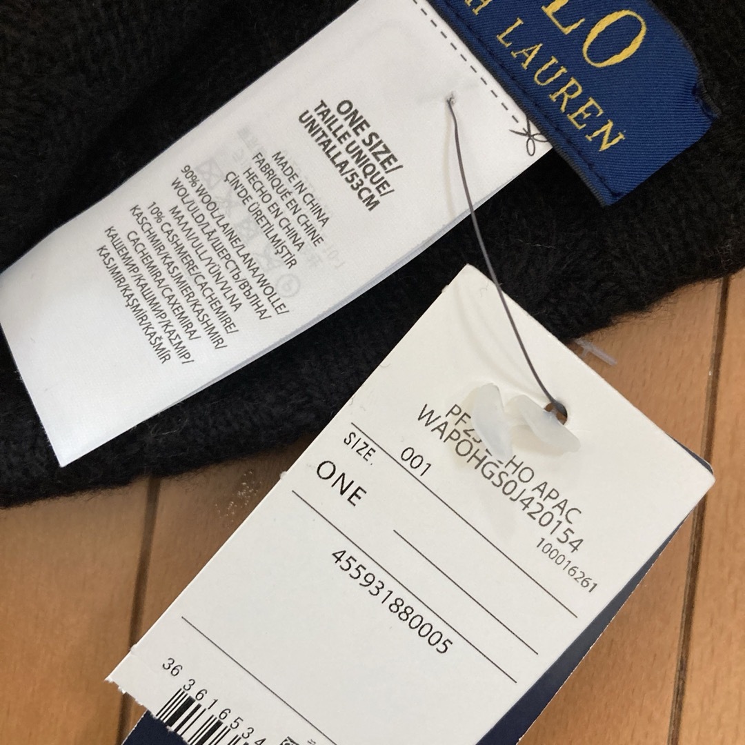 POLO RALPH LAUREN(ポロラルフローレン)のラルフローレンのカシミア入りニット帽　新品　帽子　80％オフ レディースの帽子(ニット帽/ビーニー)の商品写真