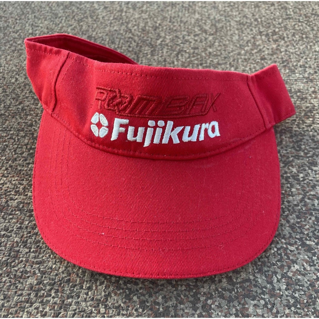 Fujikura(フジクラ)のfujikura サンバイザー赤 メンズの帽子(サンバイザー)の商品写真