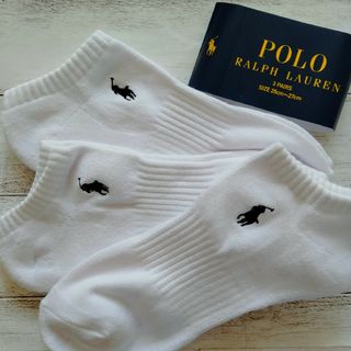 ポロラルフローレン(POLO RALPH LAUREN)のポロラルフローレン メンズスニーカーソックス 25～27cm 3足セット ホワイ(ソックス)