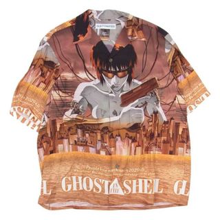 ワコマリア(WACKO MARIA)のWACKO MARIA ワコマリア 23SS × GHOST IN THE SHELL 攻殻機動隊 S/S HAWAIIAN SHIRT TYPE 1 ハワイアンシャツ 半袖シャツ 総柄 アロハシャツ オレンジ系 M【美品】【中古】(タンクトップ)