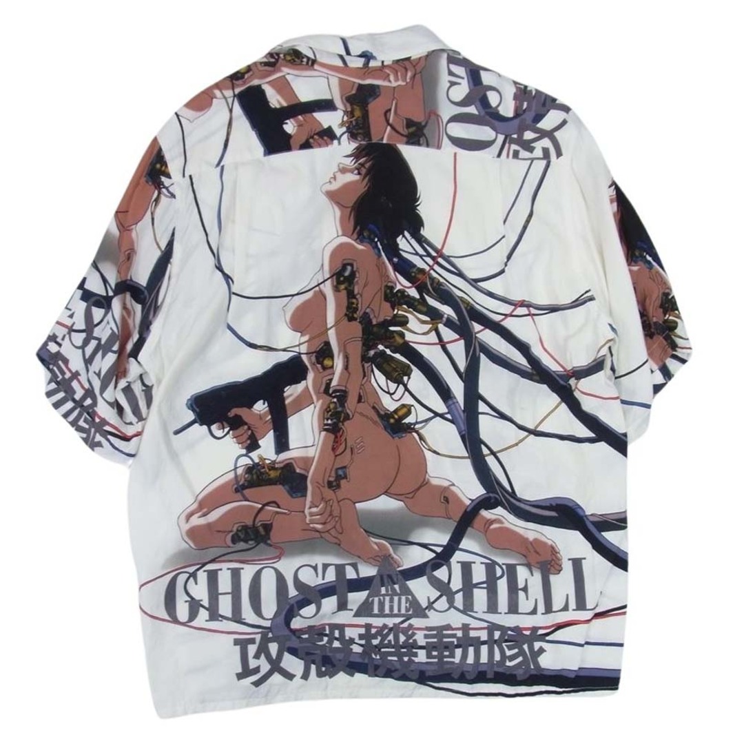 WACKO MARIA(ワコマリア)のWACKO MARIA ワコマリア 23SS × GHOST IN THE SHELL 攻殻機動隊 S/S HAWAIIAN SHIRT TYPE 3 ハワイアンシャツ 半袖シャツ 総柄 アロハシャツ ホワイト系 M【中古】 メンズのトップス(タンクトップ)の商品写真