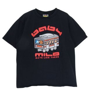 アベイシングエイプ(A BATHING APE)のA BATHING APE アベイシングエイプ MILO SUBWAY 半袖 プリント Tシャツ ブラック系 M【中古】(シャツ)