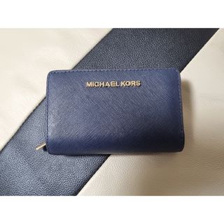 Michael Kors - MICHAEL KORS  マイケルコース  二つ折り財布 ネイビー