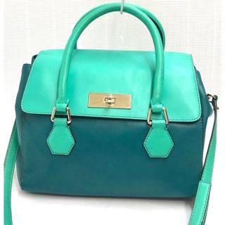 ケイトスペードニューヨーク(kate spade new york)のケイトスペード　レザー　緑色系　ショルダー　18680710(ショルダーバッグ)