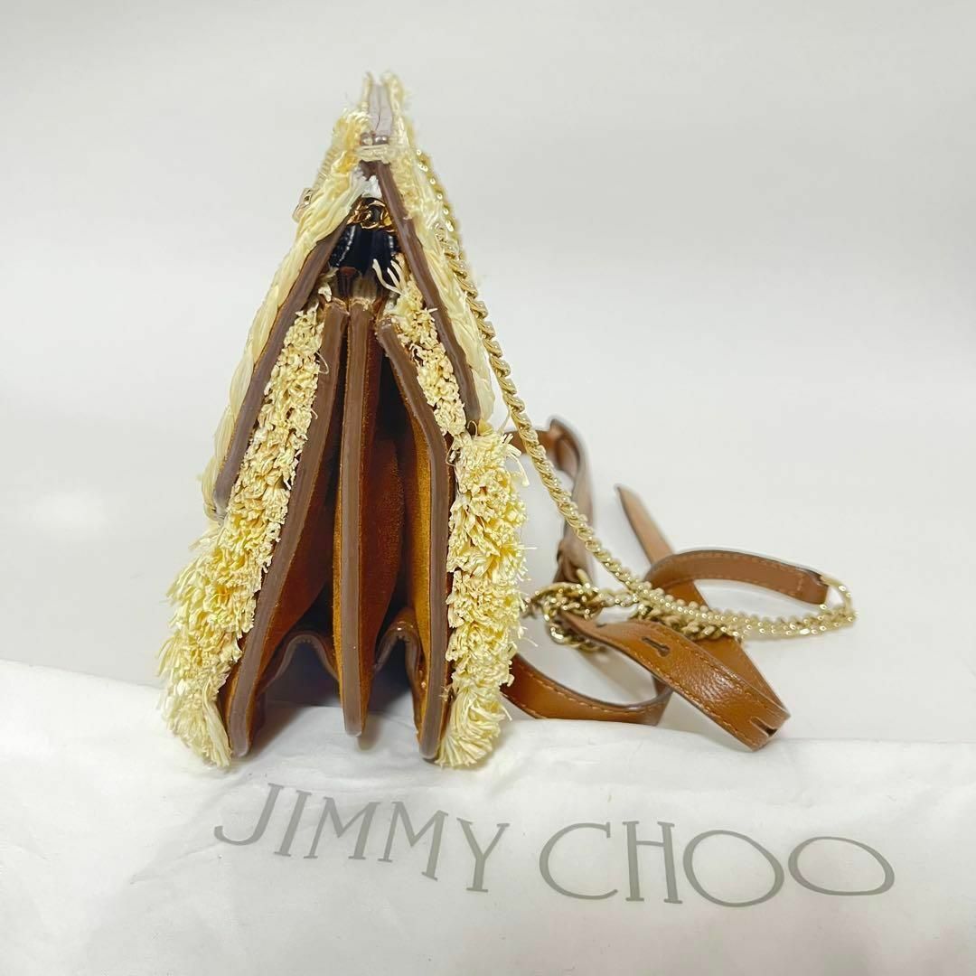 JIMMY CHOO(ジミーチュウ)の専用　Jimmy Choo ジミーチュウ ラフィア REBELショルダーバッグ レディースのバッグ(ショルダーバッグ)の商品写真