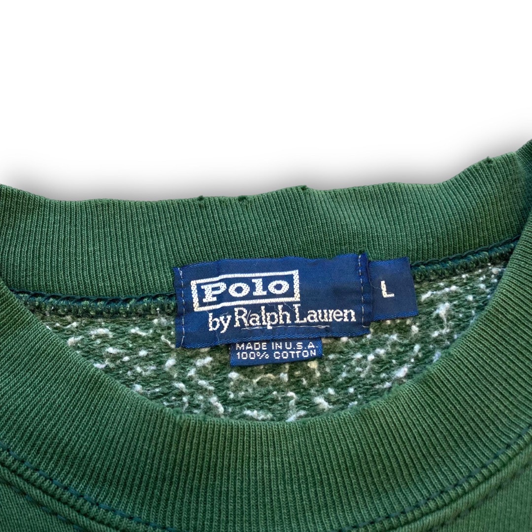 POLO RALPH LAUREN(ポロラルフローレン)の【POLO】90s ポロラルフローレン USA製 スウェットトレーナー 刺繍古着 メンズのトップス(スウェット)の商品写真