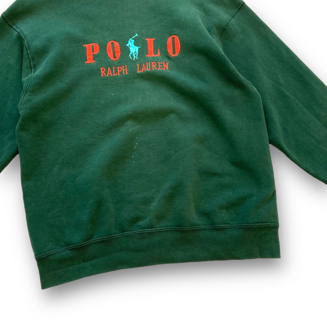 POLO RALPH LAUREN(ポロラルフローレン)の【POLO】90s ポロラルフローレン USA製 スウェットトレーナー 刺繍古着 メンズのトップス(スウェット)の商品写真