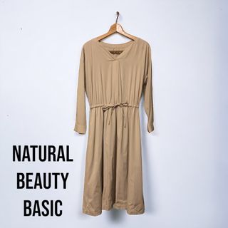 ナチュラルビューティーベーシック(NATURAL BEAUTY BASIC)のNATURAL BEAUTY BASIC ワンピース　サイズL(ひざ丈ワンピース)