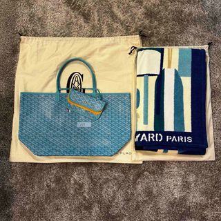 ゴヤール(GOYARD)のGOYARD ゴヤール サンルイGM＆バリーズビーチタオル ティファニーブルー(トートバッグ)