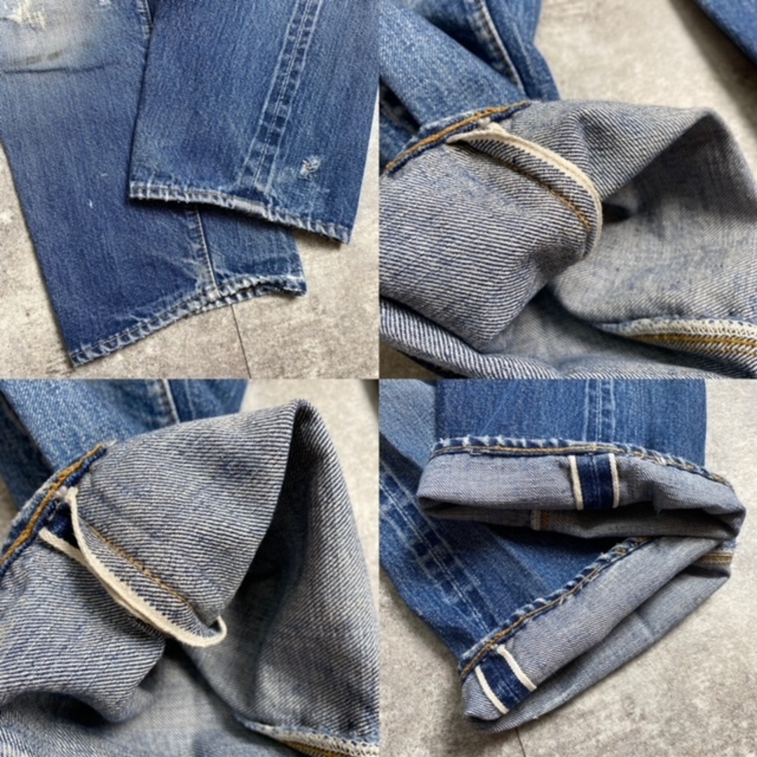 Levi's(リーバイス)の60's~ Levi's 501 デニムパンツ Big E ズレカン ダメージ リペア有 足長R 刻印6 W28 レディースのパンツ(デニム/ジーンズ)の商品写真