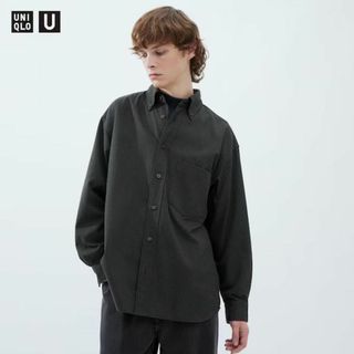 UNIQLO - EFCオーバーサイズ スタンドカラーシャツ（長袖）の通販 by