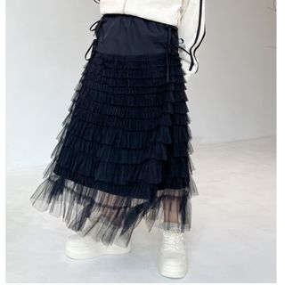 flower - Swan tulle 2way skirt