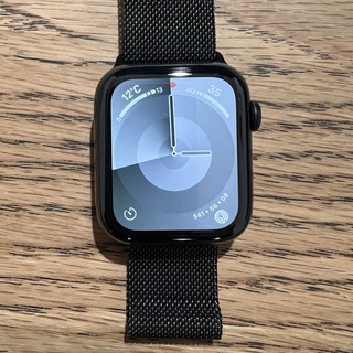 アップル(Apple)のApple Watch Series 4 44mmブラックステンレス ブラックミ(その他)