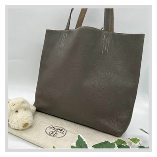 エルメス(Hermes)のエルメス ドゥブルセンス　45 トートバッグ グレー トリヨンクレマンス　レザー(トートバッグ)