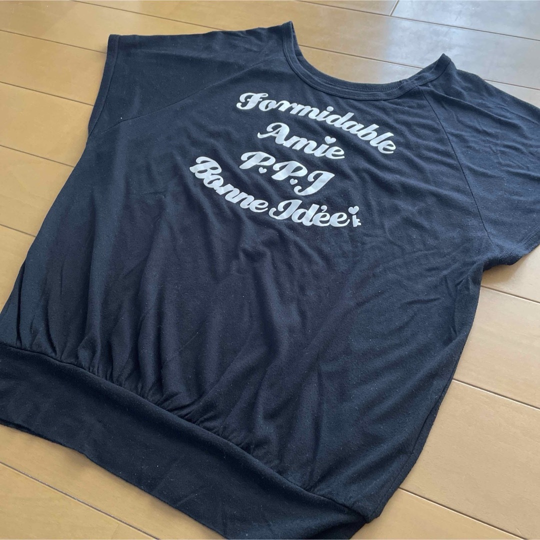 NARUMIYA(ナルミヤ)のナルミヤ　ブラック　Tシャツ　S（140）サイズ キッズ/ベビー/マタニティのキッズ服男の子用(90cm~)(Tシャツ/カットソー)の商品写真