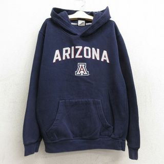 古着 長袖 スウェット パーカー キッズ ボーイズ 子供服 アリゾナ 紺 ネイビー 23nov28(シャツ/カットソー)