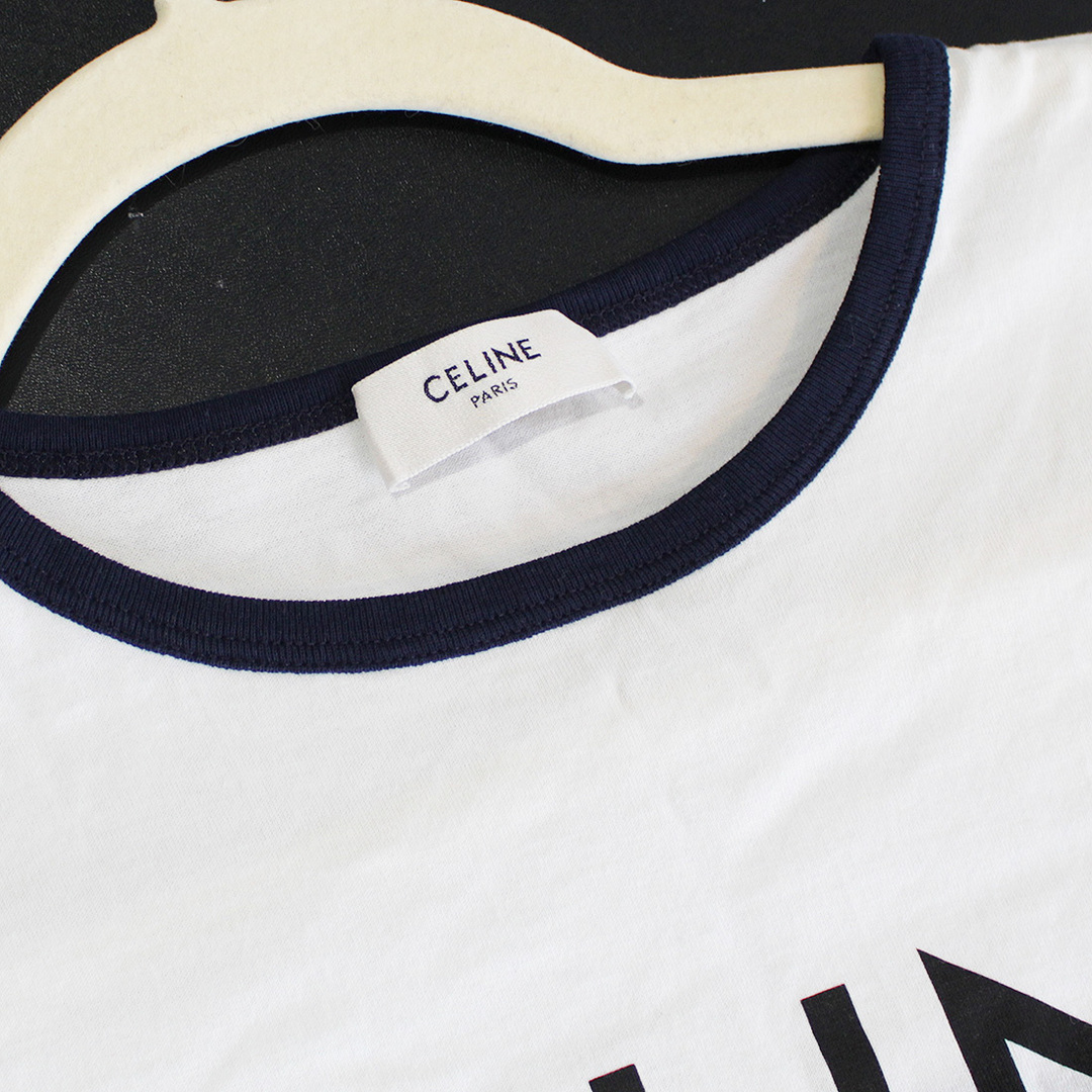 celine(セリーヌ)のセリーヌトリオンフ ロゴ Tシャツ カットソー Sサイズ 2022購入E1147 レディースのトップス(シャツ/ブラウス(半袖/袖なし))の商品写真