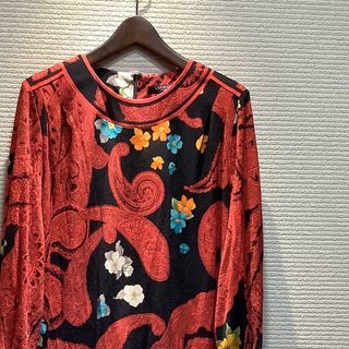 LEONARD - 1991美品 レオナール ロングワンピース М 定番花柄 シルク混