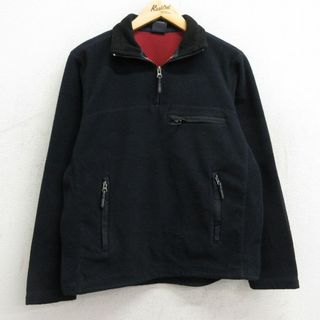 古着 ギャップ GAP 長袖 ハーフジップ フリース ジャケット レディース 00年代 00s 黒 ブラック 23nov28 中古 アウター ジャンパー ブルゾン