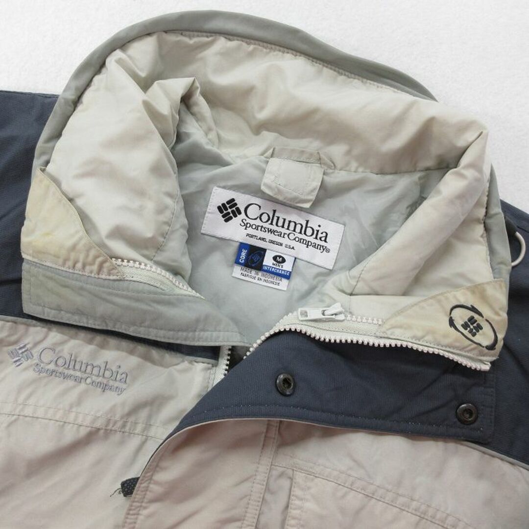 Columbia(コロンビア)のXL★古着 コロンビア COLUMBIA 長袖 ナイロン ジャケット メンズ 00年代 00s ワンポイントロゴ ツートンカラー グレー他 23nov22 中古 アウター メンズのジャケット/アウター(ダッフルコート)の商品写真