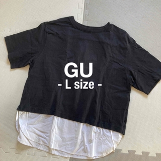 ジーユー(GU)のGU ジーユー　レイヤードTシャツ　重ね着風Tシャツ(Tシャツ/カットソー(半袖/袖なし))