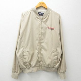 XL★古着 キングルイ 長袖 ジャケット メンズ 90年代 90s リンカーン 大きいサイズ ベージュ カーキ 23nov30 中古 アウター ジャンパー ブルゾン(ダッフルコート)