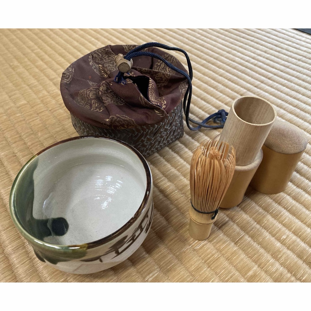 携帯抹茶茶碗セット エンタメ/ホビーの美術品/アンティーク(陶芸)の商品写真