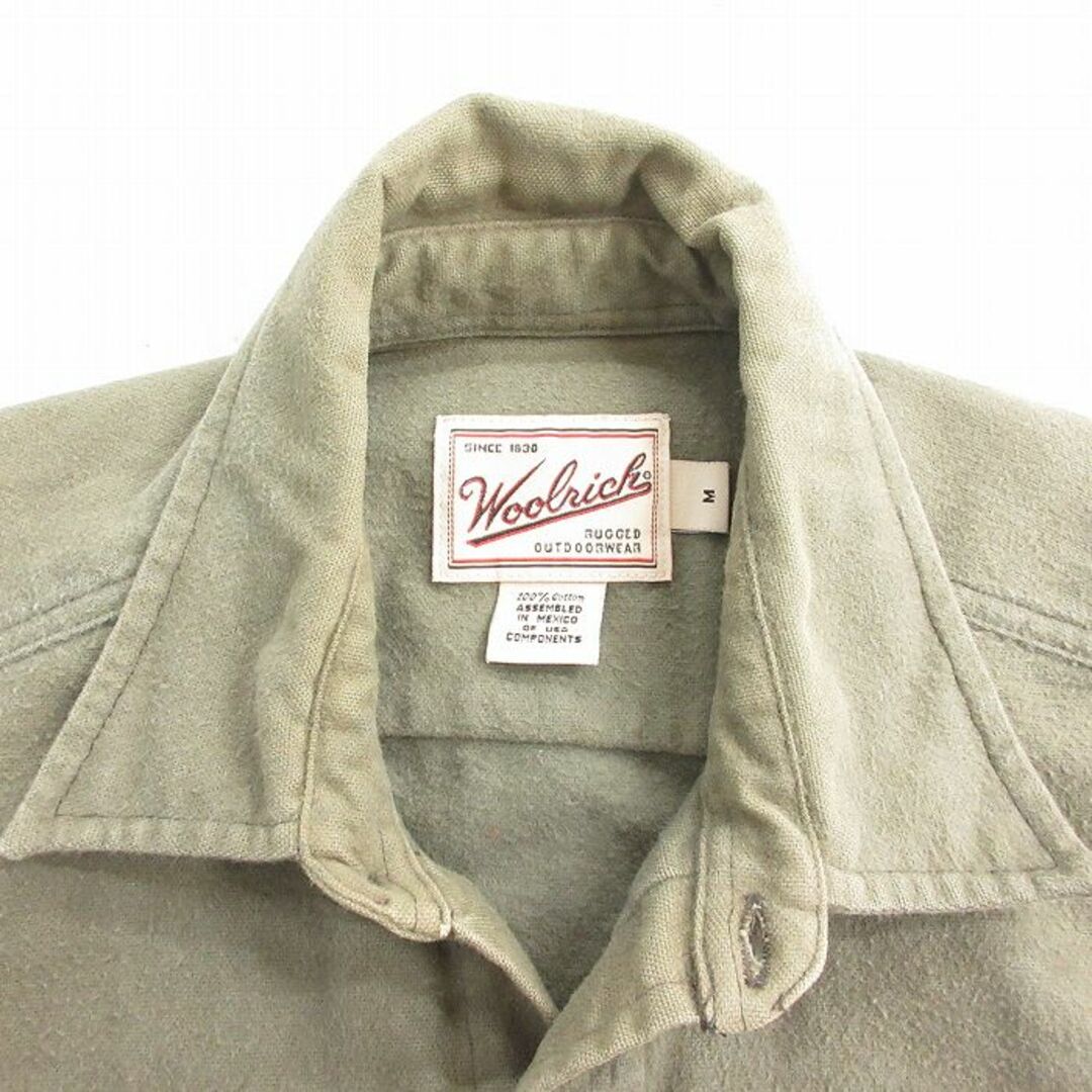 WOOLRICH(ウールリッチ)のL★古着 ウールリッチ WOOLRICH 長袖 ヘビー フランネル シャツ メンズ 00年代 00s コットン 濃緑 グリーン 23nov29 中古 トップス メンズのトップス(シャツ)の商品写真