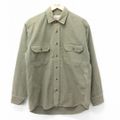 L★古着 ウールリッチ WOOLRICH 長袖 ヘビー フランネル シャツ メンズ 00年代 00s コットン 濃緑 グリーン 23nov29 中古 トップス