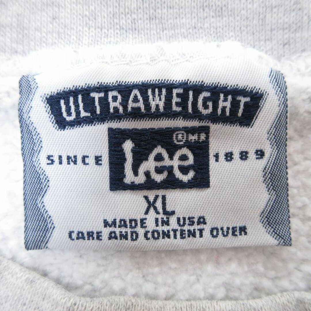 Lee(リー)のXL★古着 リー Lee 長袖 スウェット メンズ 90年代 90s HARVEY クルーネック USA製 濃グレー 霜降り 23nov25 中古 スエット トレーナー トップス メンズのトップス(パーカー)の商品写真