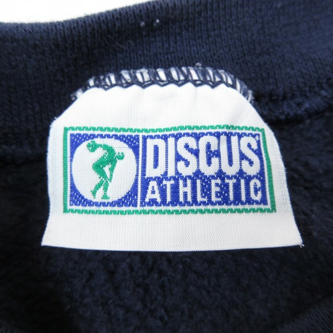 DISCUS(ディスカス)のL★古着 ディスカス 長袖 スウェット メンズ 90年代 90s セントジョセフ クルーネック 濃紺 ネイビー 23nov28 中古 スエット トレーナー トップス メンズのトップス(パーカー)の商品写真