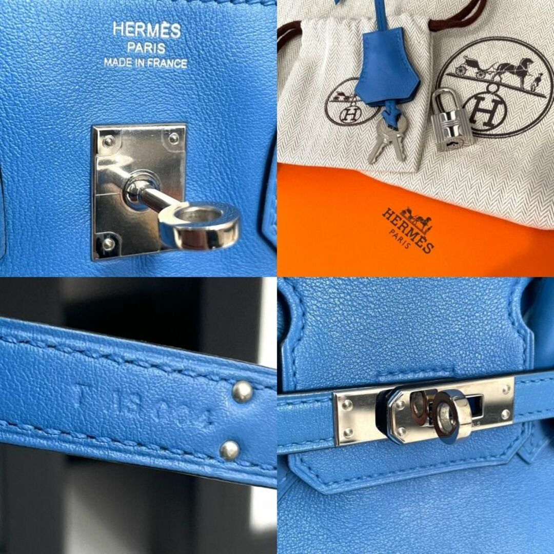 Hermes(エルメス)の美品 エルメス バーキン25 ヴォースイフト ブルーパラダイス レディースのバッグ(ハンドバッグ)の商品写真