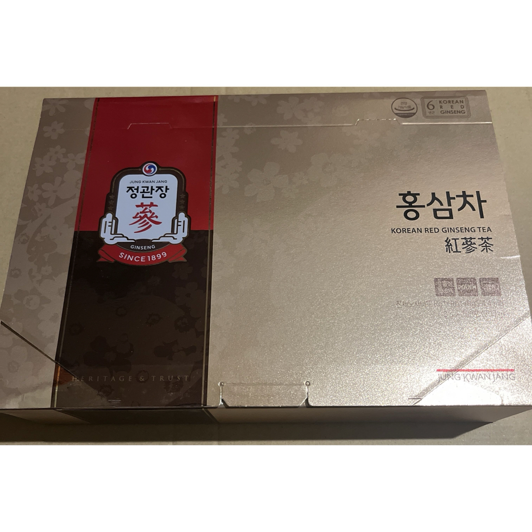 未開封品  正官庄 紅参茶　高麗人参茶  6年根 3g×100 一箱 食品/飲料/酒の健康食品(健康茶)の商品写真