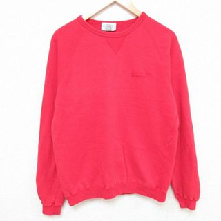 ラコステ(LACOSTE)のS★古着 ラコステ LACOSTE 長袖 ブランド トップス メンズ 90年代 90s ワンポイントロゴ コットン ラグラン クルーネック 赤 レッド 23nov30 中古 スエット トレーナー(その他)