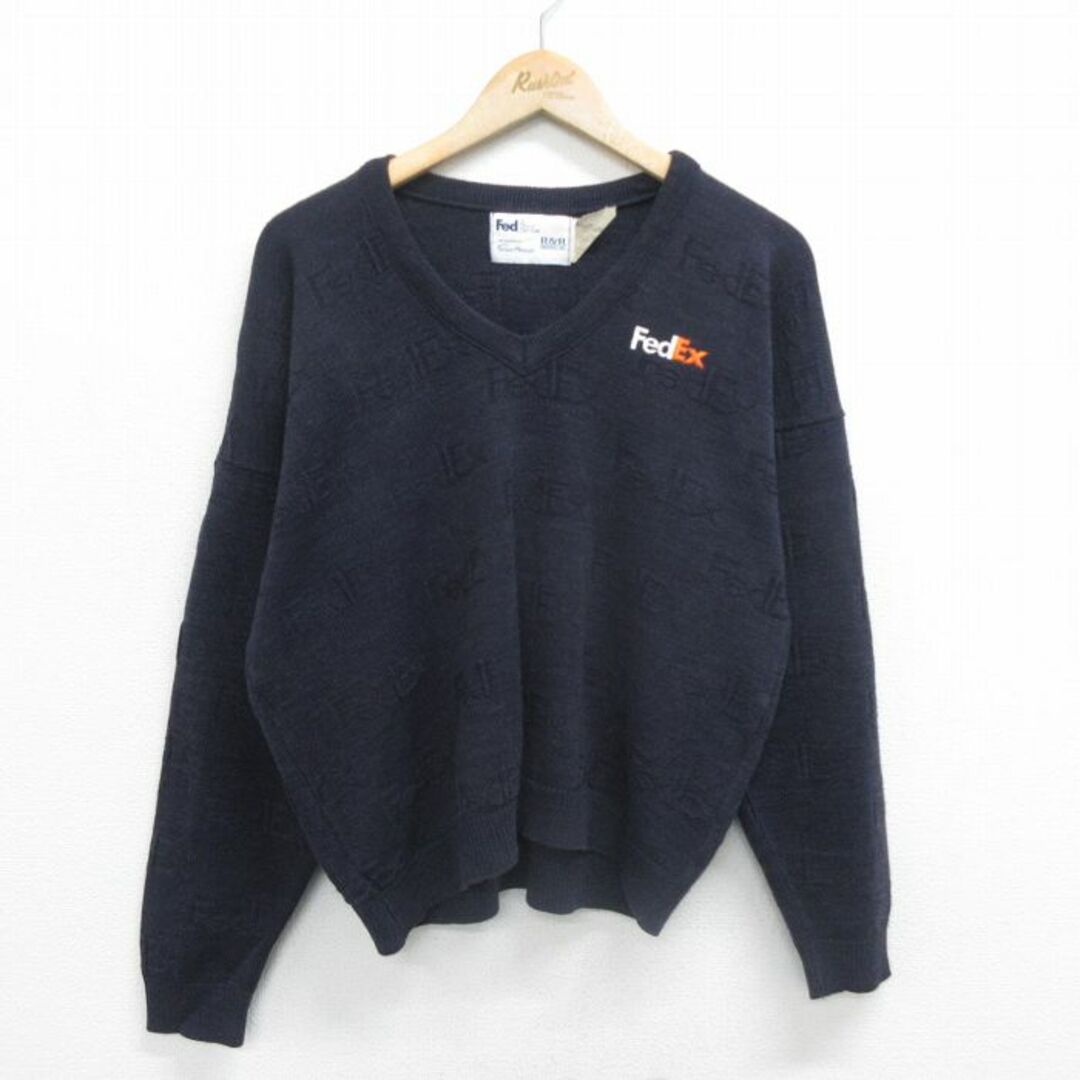 L☆古着 長袖 セーター メンズ 90年代 90s FedEX フェデックス L☆古着 長袖 セーター メンズ 90年代 90s FedEX フェデックス