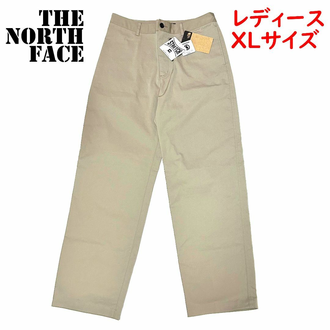 THE NORTH FACE(ザノースフェイス)の<新品>レディースXLサイズ　ノースフェイス　バイソン チノパンツ　ベージュ レディースのパンツ(チノパン)の商品写真