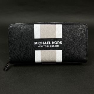 Michael Kors - マイケルコース クーパー ストライプ ウォレット 長財布 ブラック メンズ 新品