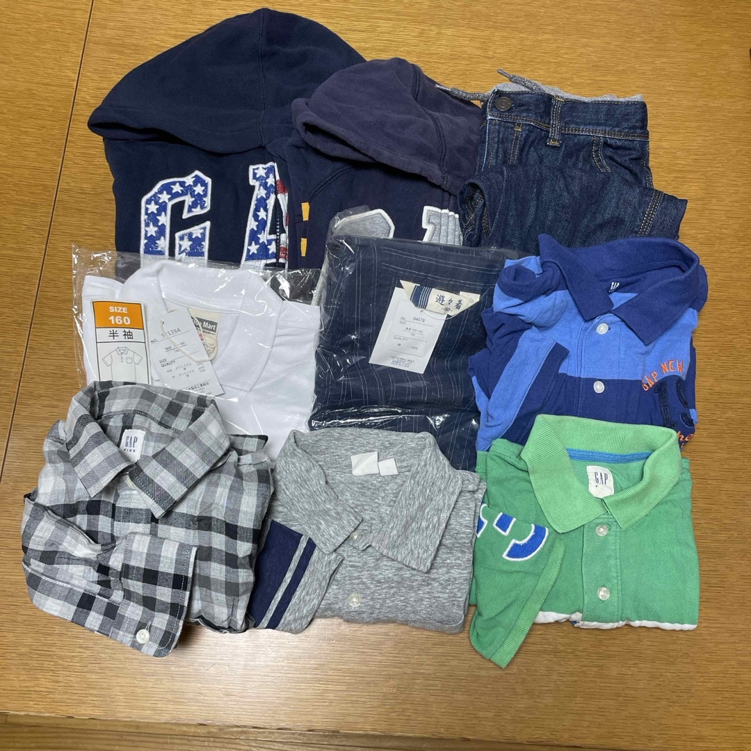 GAP Kids(ギャップキッズ)の男子145～160　GAP ポロ・長袖シャツ　短パン 　パーカー　甚平　福袋 キッズ/ベビー/マタニティのキッズ服男の子用(90cm~)(その他)の商品写真