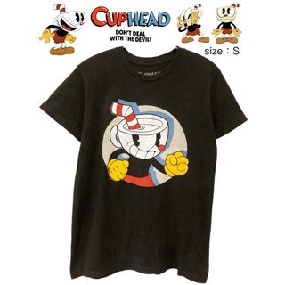 CUPHEAD　カップヘッド　Tシャツ　S　黒　USA古着(Tシャツ/カットソー(半袖/袖なし))