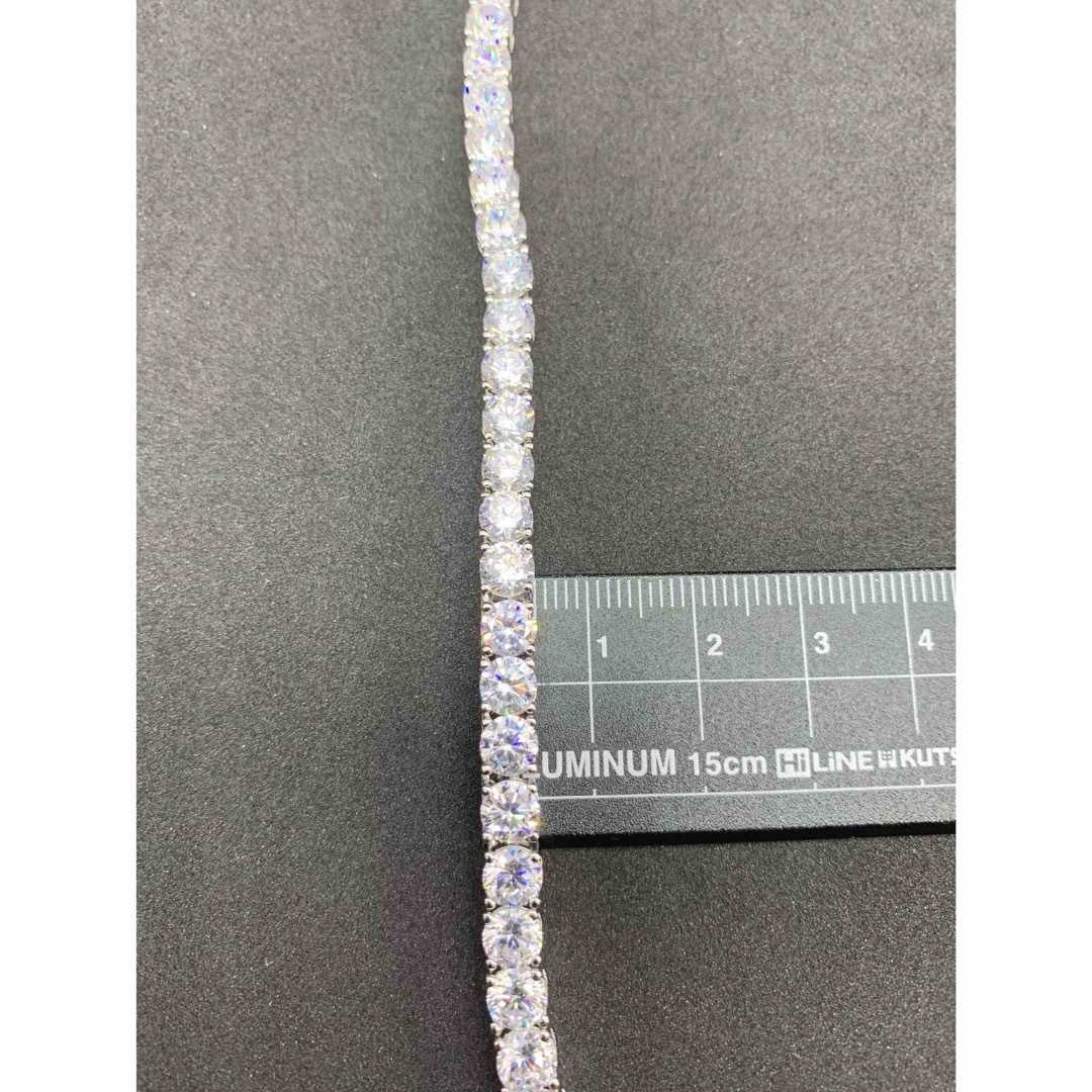 silver 925 【5㎜24インチ】 大粒ジルコニア ダイヤ テニスチェーン メンズのアクセサリー(ネックレス)の商品写真