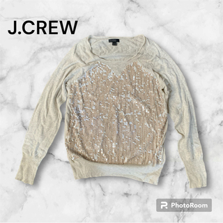 ジェイクルー(J.Crew)の美品J.CREWスパンコール綿ニットS/ジェイクルー(ニット/セーター)