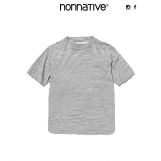 ノンネイティブ(nonnative)のnonnative DWELLER S/S TEE BORDER 灰白(Tシャツ/カットソー(半袖/袖なし))