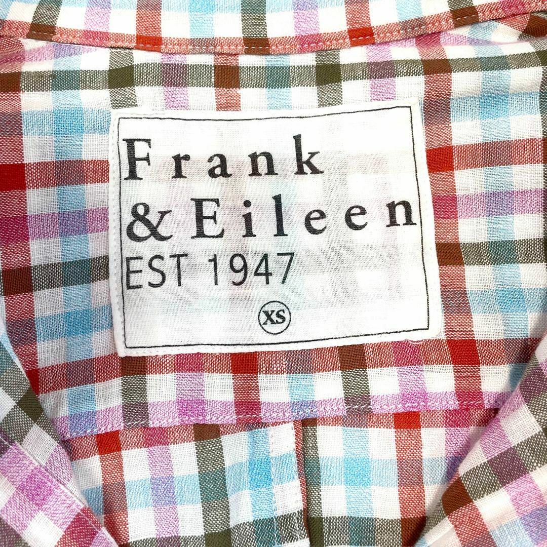 Frank&Eileen(フランクアンドアイリーン)のフランクアンドアイリーン  リネン100％チェックシャツ リネンシャツM〜L相当 レディースのトップス(シャツ/ブラウス(長袖/七分))の商品写真