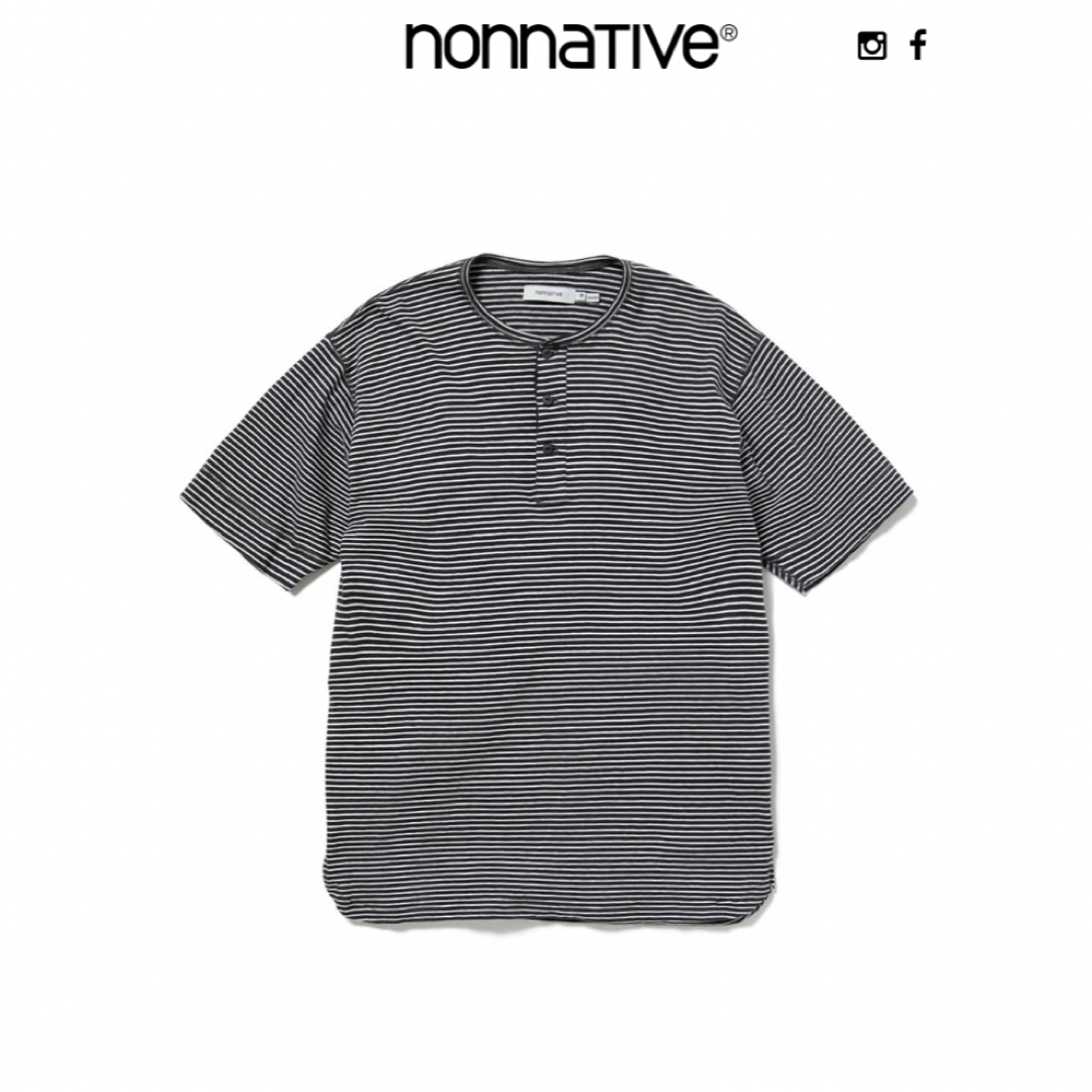 nonnative(ノンネイティブ)のnonnative DWELLER S/S TEE BORDER チャコール白 メンズのトップス(Tシャツ/カットソー(半袖/袖なし))の商品写真