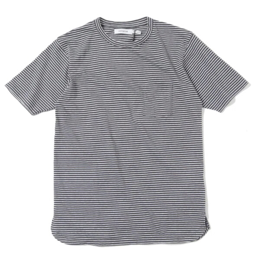 nonnative(ノンネイティブ)のnonnative DWELLER S/S TEE BORDER チャコール白 メンズのトップス(Tシャツ/カットソー(半袖/袖なし))の商品写真