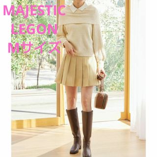 マジェスティックレゴン(MAJESTIC LEGON)の【MAJESTIC LEGON】ミニプリーツスカパン ベージュ Mサイズ 春 夏(キュロット)